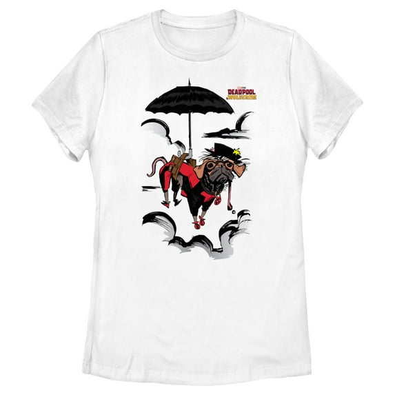 Women's Marvel: Deadpool & Wolverine Dogpool in the Clouds Graphic T-Shirt