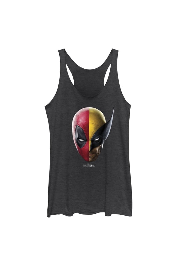 Women's Marvel: Deadpool & Wolverine Half Portraits  Racerback Tank Top