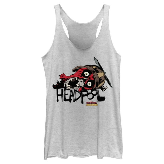 Women's Marvel: Deadpool & Wolverine Headpool Face Racerback Tank Top
