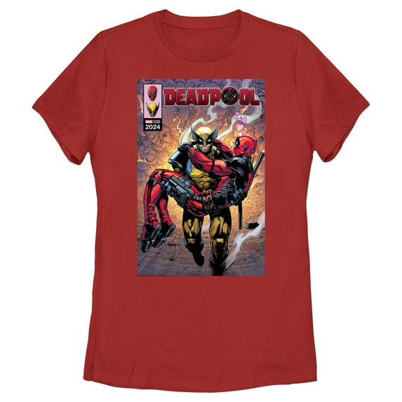 Women's Marvel: Deadpool & Wolverine Hug Poster Graphic T-Shirt