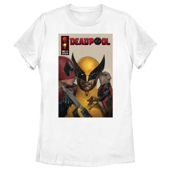 Women's Marvel: Deadpool & Wolverine Kissing Poster Graphic T-Shirt