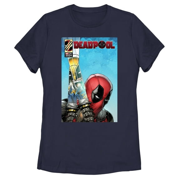 Women's Marvel: Deadpool & Wolverine Reflection in Swords Poster Graphic T-Shirt