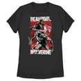 thumbnail image 1 of Women's Marvel: Deadpool & Wolverine Team Distressed Graphic T-Shirt, 1 of 4
