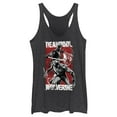 thumbnail image 1 of Women's Marvel: Deadpool & Wolverine Team Distressed  Racerback Tank Top, 1 of 4