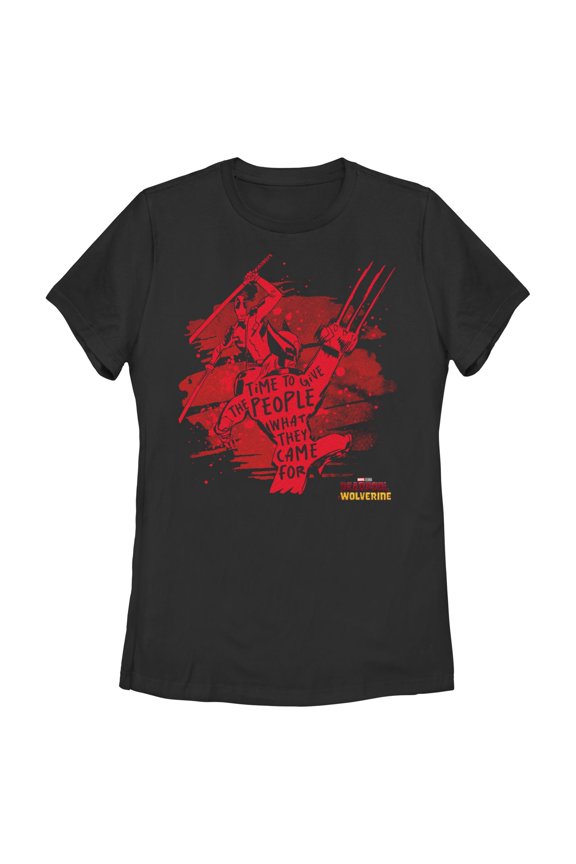 Women's Marvel: Deadpool & Wolverine Time To Give Quote Graphic T-Shirt