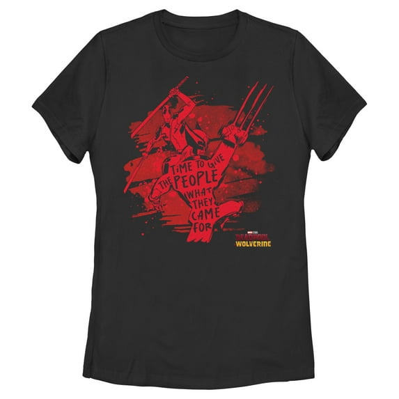 Women's Marvel: Deadpool & Wolverine Time To Give Quote Graphic T-Shirt