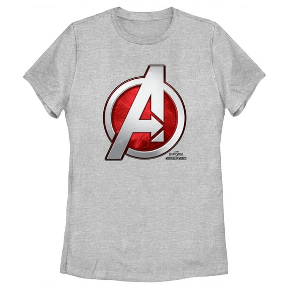 Women's Marvel Doctor Strange in the Multiverse of Madness Avengers Logo  Graphic Tee Athletic Heather Small