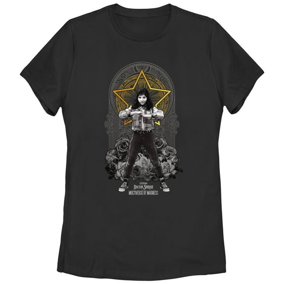 Women's Marvel Doctor Strange in the Multiverse of Madness Bold Chavez  Graphic Tee Black Small