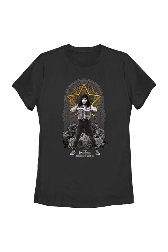 Women's Marvel Doctor Strange in the Multiverse of Madness Bold Chavez Graphic Tee Black Small