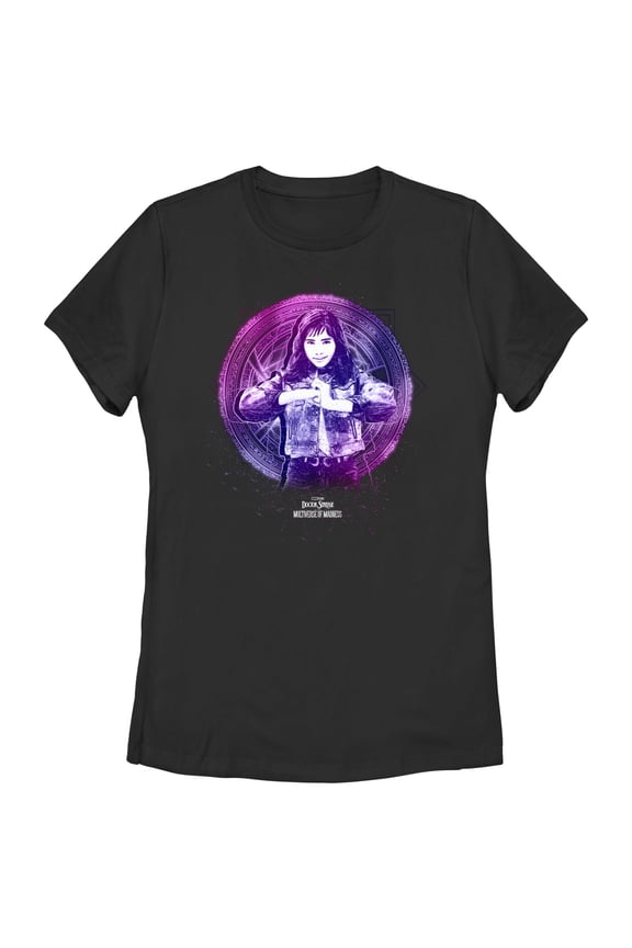 Women's Marvel Doctor Strange in the Multiverse of Madness Celestial America Chavez Graphic Tee Black Medium