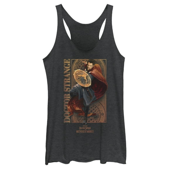 Women's Marvel Doctor Strange in the Multiverse of Madness Magic Doctor  Racerback Tank Top Black Heather Large