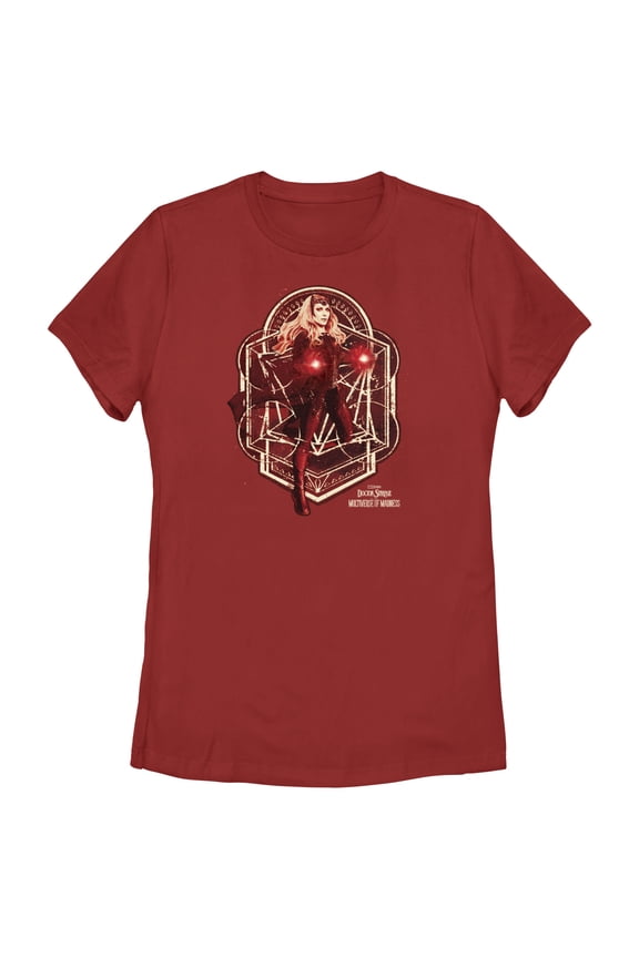 Women's Marvel Doctor Strange in the Multiverse of Madness Wanda Maximoff Graphic Tee Red Large
