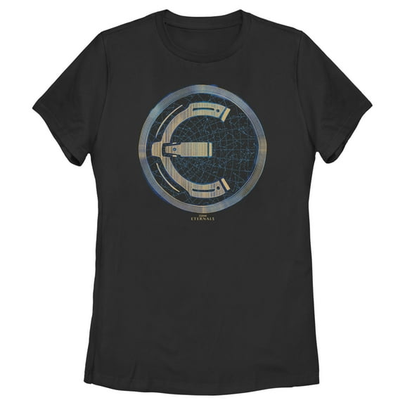 Women's Marvel Eternals Constellation Logo Graphic Tee Black Small