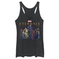 thumbnail image 1 of Women's Marvel Eternals Group Repeating  Racerback Tank Top Black Heather X Small, 1 of 4