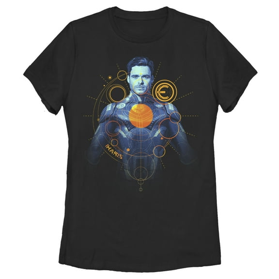 Women's Marvel Eternals Ikaris Circles  Graphic Tee Black Medium