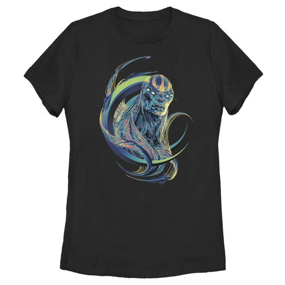 Women's Marvel Eternals Kro Colorful Graphic Tee Black 2X Large