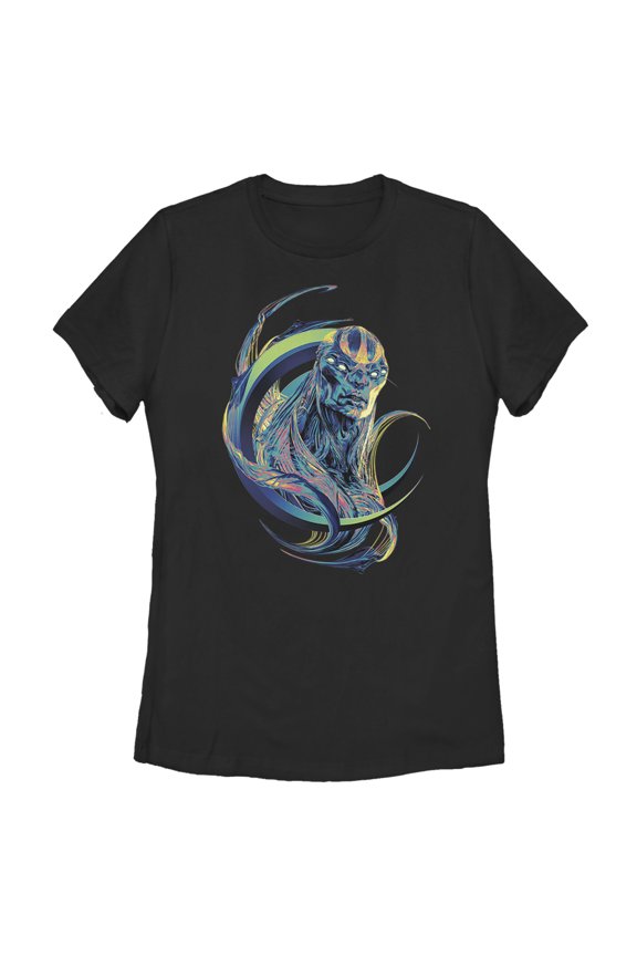 Women's Marvel Eternals Kro Colorful Graphic Tee Black Small