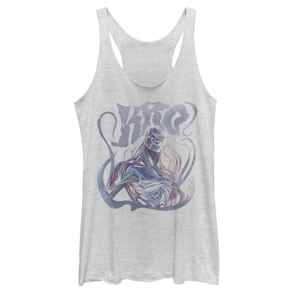 Women's Marvel Eternals Kro Pastel Racerback Tank Top White Heather Medium