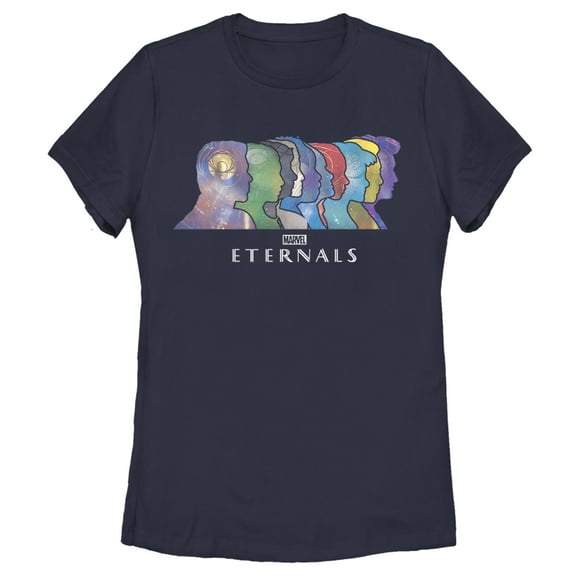 Women's Marvel Eternals Silhouettes  Graphic Tee Navy Blue Small