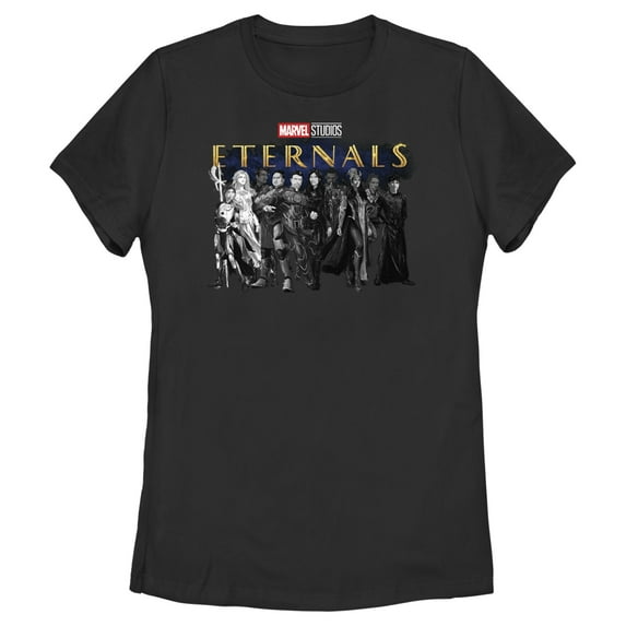 Women's Marvel Eternals The Heroic Ten Graphic Tee Black X Large