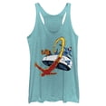 thumbnail image 1 of Women's Marvel Fantastic Four Retro Fantasticar Team  Racerback Tank Top Tahiti Blue X Large, 1 of 3