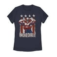 thumbnail image 1 of Women's Marvel Fourth of July  Incredible Hulk  Graphic Tee Navy Blue Medium, 1 of 4