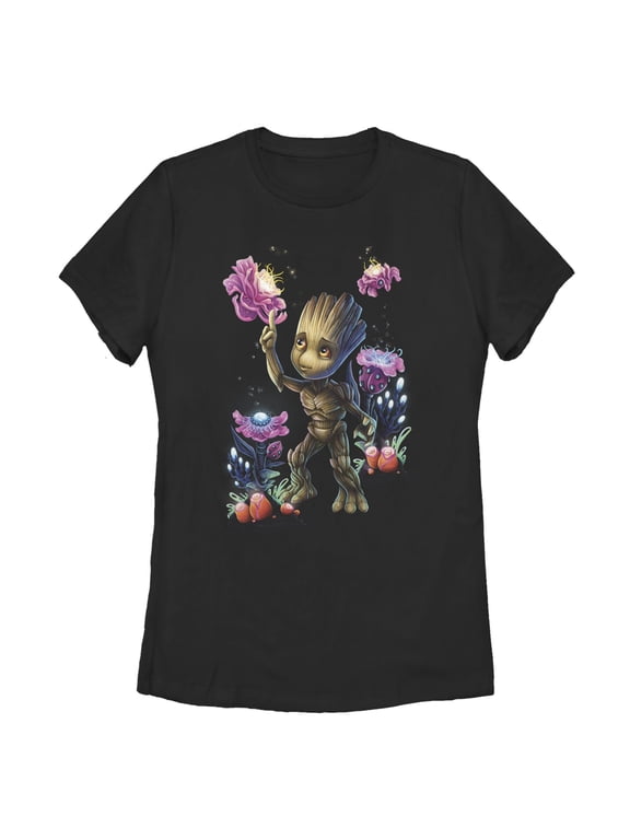 Women's Marvel Groot Artistic Plants Graphic T-Shirt