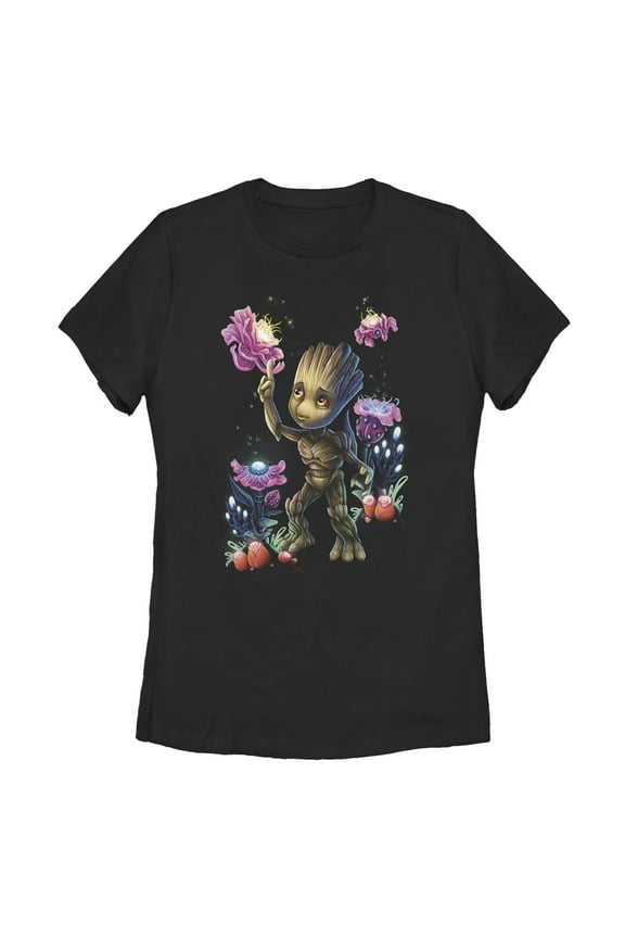 Women's Marvel Groot Artistic Plants Graphic T-Shirt