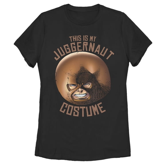 Women's Marvel Halloween Juggernaut Costume Graphic Tee Black Medium