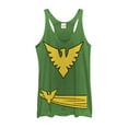 thumbnail image 1 of Women's Marvel Halloween X-Men Phoenix Costume  Racerback Tank Top Envy Green X Large, 1 of 3