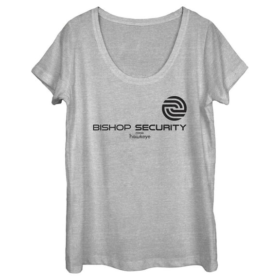 Women's Marvel Hawkeye Bishop Security  Scoop Neck Athletic Heather 2X Large