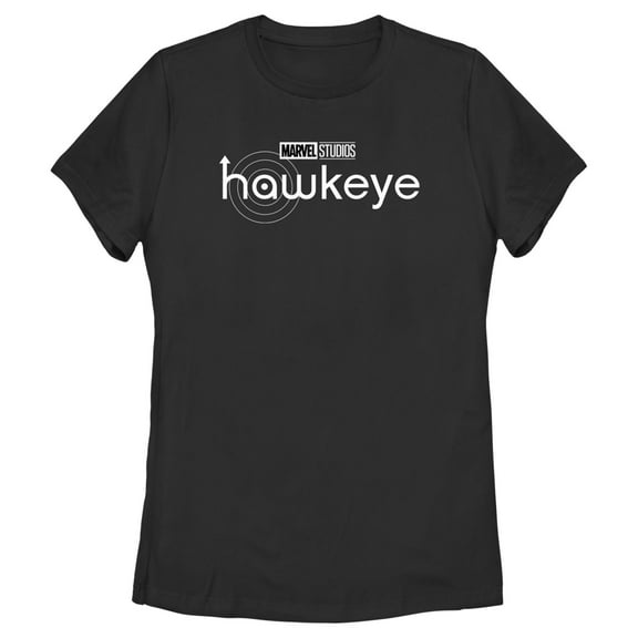 Women's Marvel Hawkeye Black Logo  Graphic Tee Black Medium