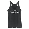 thumbnail image 1 of Women's Marvel Hawkeye Black Logo  Racerback Tank Top Black Heather Small, 1 of 4