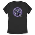 thumbnail image 1 of Women's Marvel Hawkeye Partners, Am I Right? Stamp  Graphic Tee Black Large, 1 of 4
