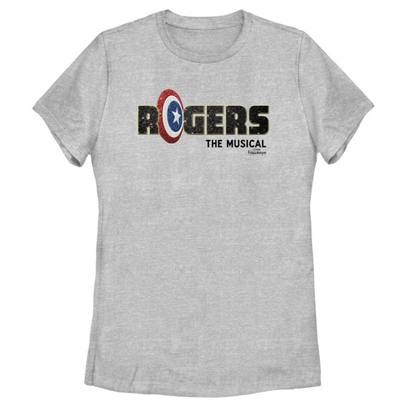 Women's Marvel Hawkeye Rogers The Musical  Graphic Tee Athletic Heather Small