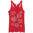 thumbnail image 1 of Women's Marvel Hero Icon Hearts  Racerback Tank Top Red Heather X Large, 1 of 3