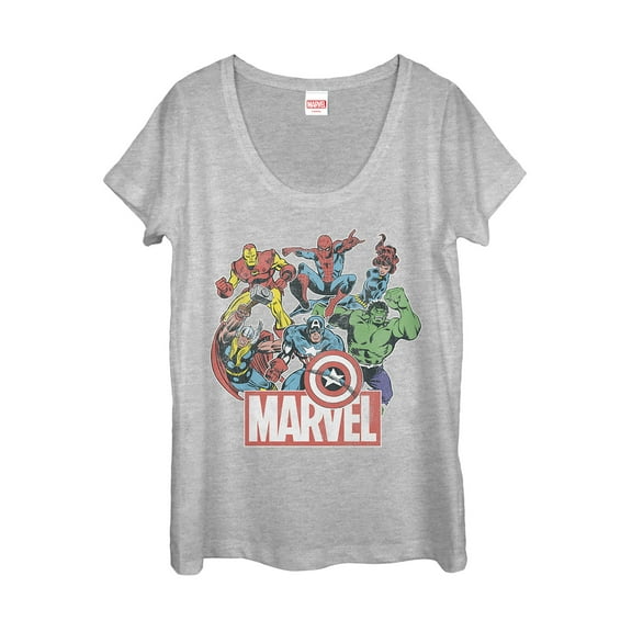 Women's Marvel Heroes of Today Scoop Neck T-Shirt