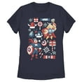 thumbnail image 1 of Women's Marvel Holiday Mashup T-Shirt, 1 of 4