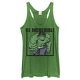 thumbnail image 1 of Women's Marvel Hulk Be Incredible  Racerback Tank Top Envy Green X Large, 1 of 4