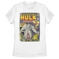 thumbnail image 1 of Women's Marvel Hulk Comic Book Cover Print  Graphic Tee White 2X Large, 1 of 4