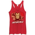 thumbnail image 1 of Women's Marvel Iron Man Invincible Heart  Racerback Tank Top Red Heather Small, 1 of 3