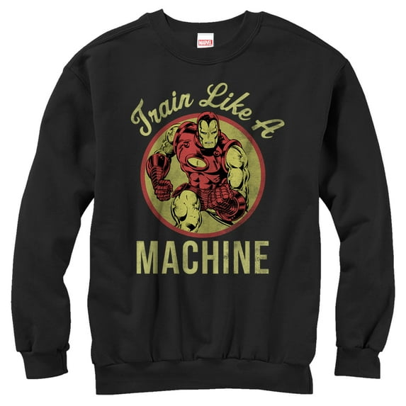 Women's Marvel Iron Man Train Like a Machine Sweatshirt Black X Large