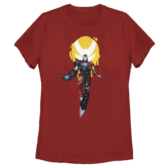 Women's Marvel Iron Man Venom Symbol Graphic Tee Red X Large
