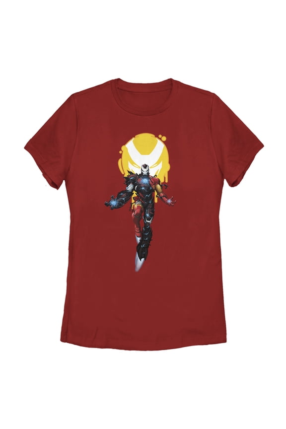 Women's Marvel Iron Man Venom Symbol Graphic Tee Red X Large