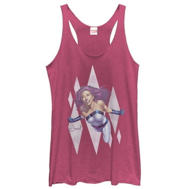 Women's Marvel Jewel in Flight  Racerback Tank Top Pink Heather Large