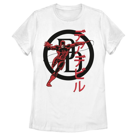 Womens Marvel: Daredevil Initials Icon Pose T Shirt