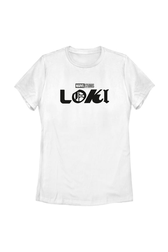 Women's Marvel Loki Logo Graphic Tee White 2X Large
