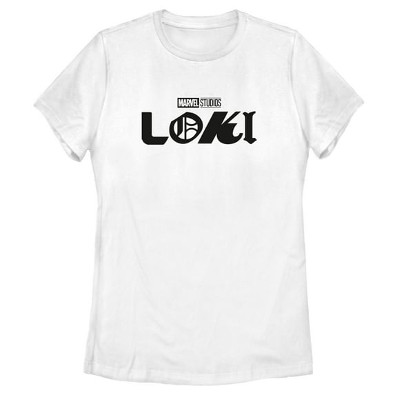 Women's Marvel Loki Logo Graphic Tee White X Large