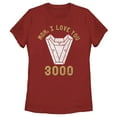 thumbnail image 1 of Women's Marvel Mom I Love You 3000 Iron Man Arc Reactor  Graphic Tee Red 2X Large, 1 of 4