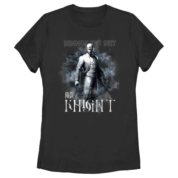 Women's Marvel: Moon Knight Mr. Knight Summon the Suit  Graphic Tee Black Medium